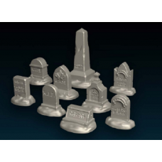3D Printed - Tombstones (set of 9)
